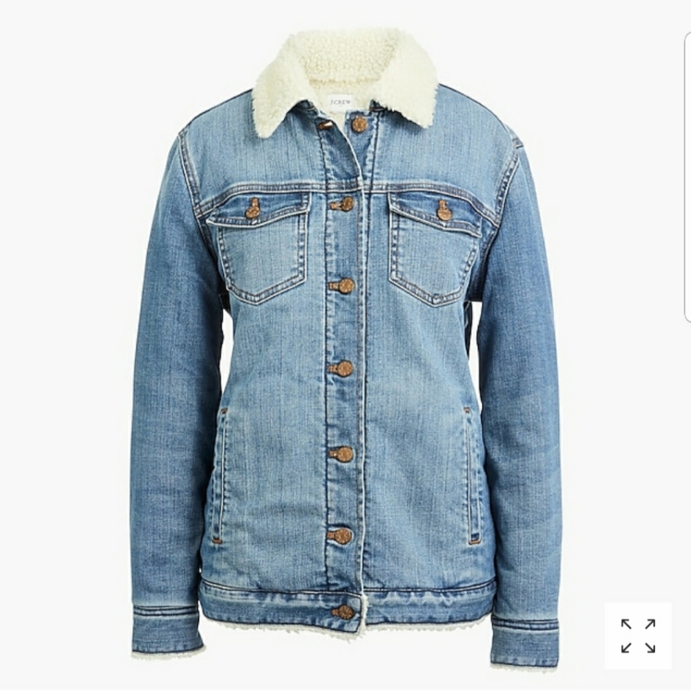 J.Crew Mercantile Oversized Sherpa Demin Jacket